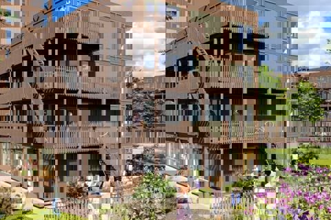 Foto van een 3D-visualisatie van het nieuwbouwproject Brasa Village