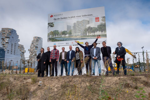 medewerkers voor bouwbord project Ravelly 