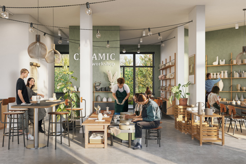 3D schets interieur plint