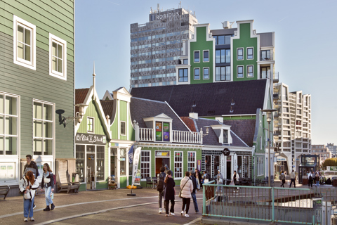 Levendige animatie van het centrum van Zaandam