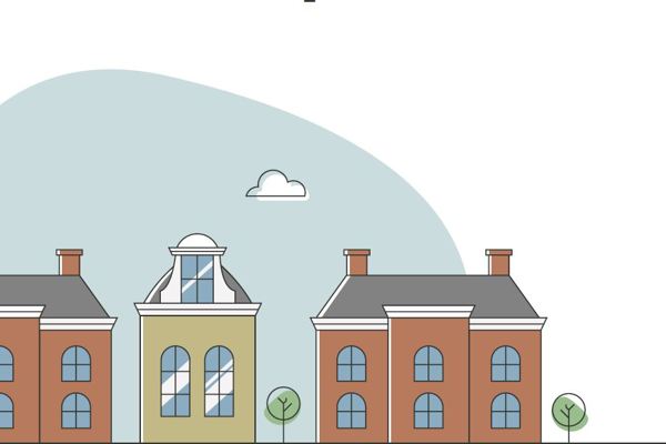 Foto van 2-d visualisatie van Amsterdamse grachtenwoning