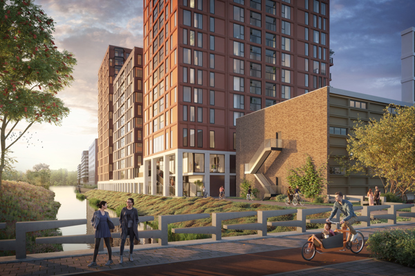 foto wijk vanaf brug