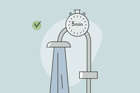 Tip 3: Korter douchen