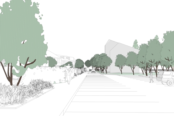 Illustratie van nieuwbouwwijk