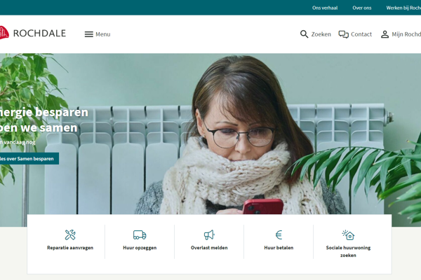 Printscreen nieuwe website